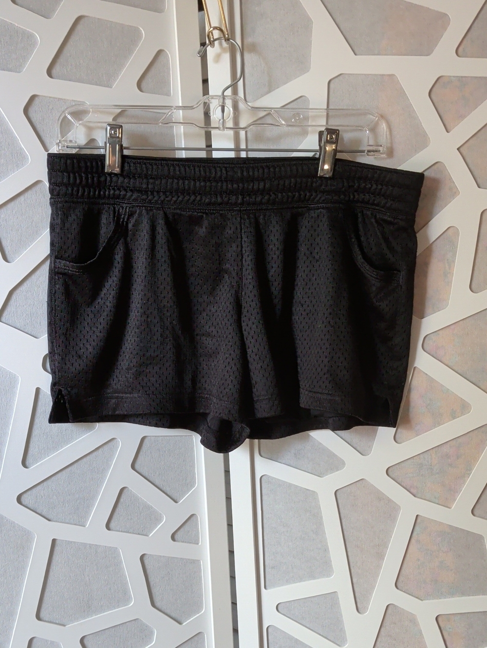 bcg Black Athletic Mesh Shorts for Women